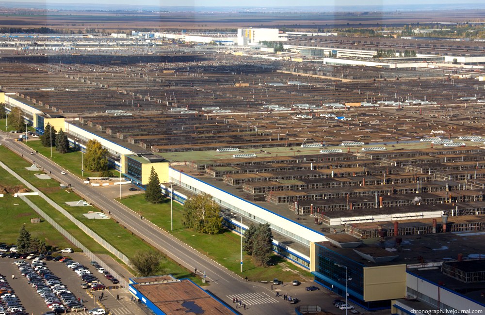 The factory is huge with an area greater than 600 hectares. The factory's buildings occupy a combine...