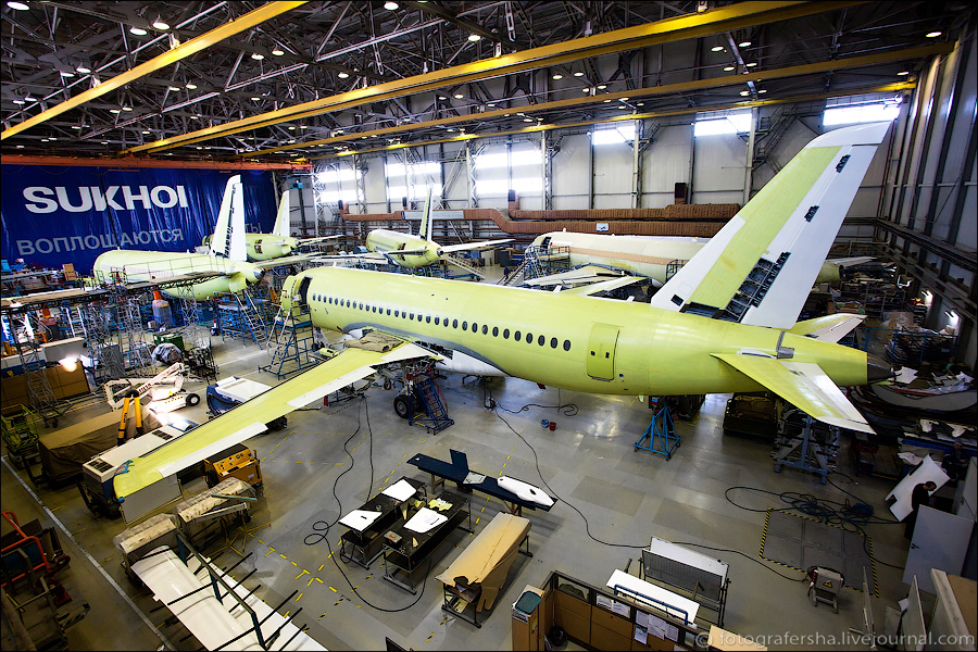 The plant assembles planes for Aeroflot.